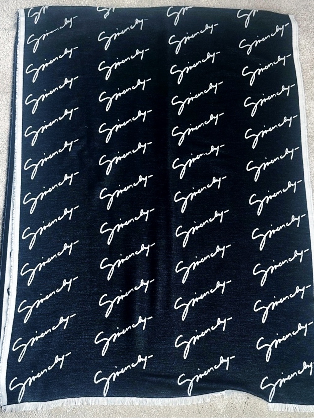 Givenchy Signature Two Sided Silk Logo Scarf Stole/Blanket - Picture 2 of 10